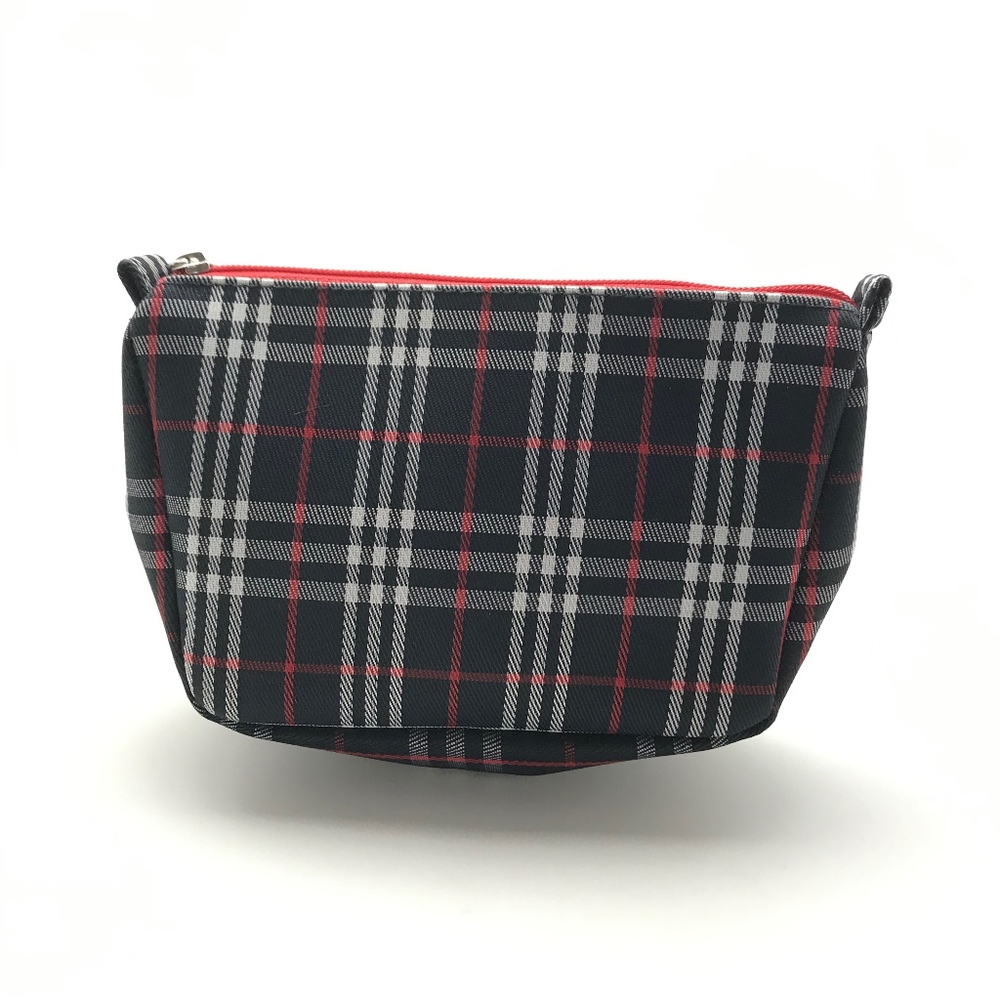 Lancôme Red, White & Blue Plaid Cosmetic Bag - NWOT